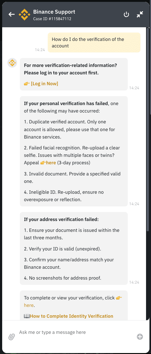 binance support2